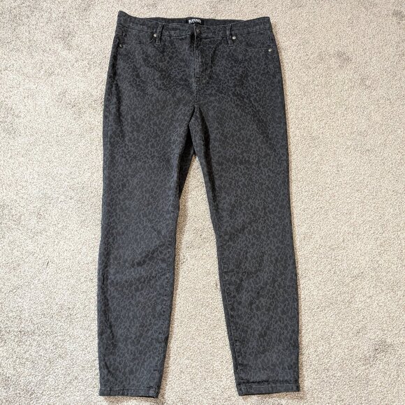 BUFFALO David Bitton "Hanna" High Rise Skinny Stretch Black/Gray Jeans; Size 14 - Picture 1 of 6